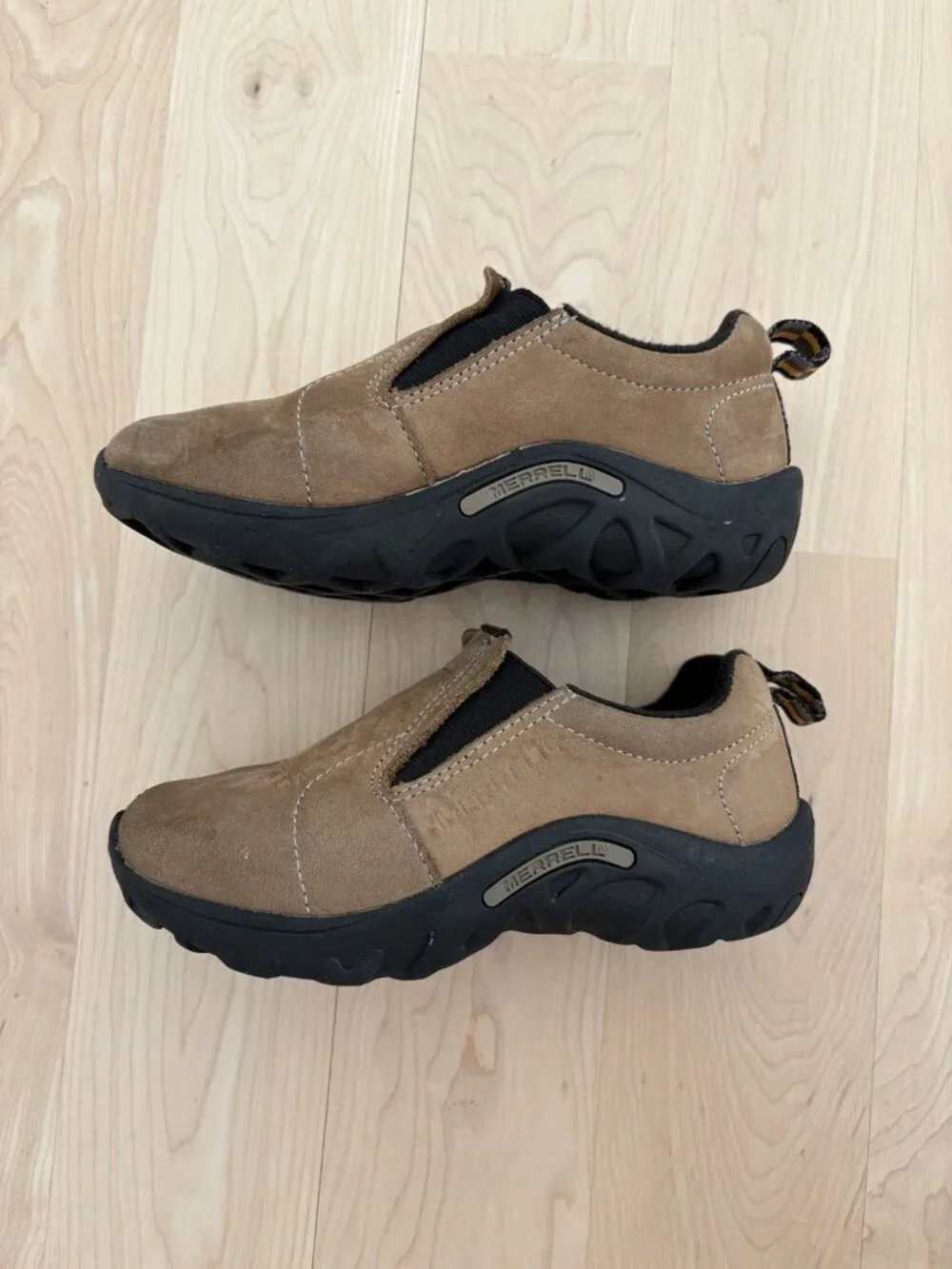 Merrell Jungle Moc Suede Slip-On Shoes Tan